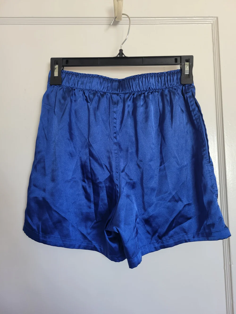 American Eagle Outfitters Men's Blue Satin Pocket Boxer shorts